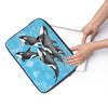 Orca Whales Family Blue Laptop Sleeve