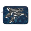 Orca Whales Family Indigo Laptop Sleeve 13