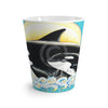 Orca Whales Family Teal Chic Latte Mug Mug