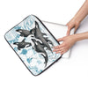 Orca Whales Family White Laptop Sleeve