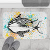 Orca Whales Love Splash Bath Mat Home Decor