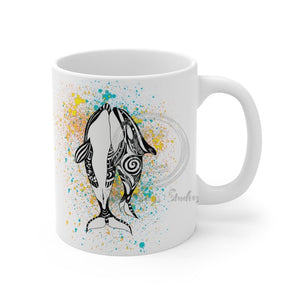 Orca Whales Love Splash Mug 11Oz