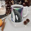 Orca Whales Northern Lights Watercolor Mug 11Oz