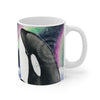 Orca Whales Northern Lights Watercolor Mug 11Oz