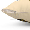 Orca Whales Pod Beige Watercolor Art Square Pillow Home Decor