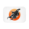 Orca Whales Red Sun Ink Bath Mat 24 × 17 Home Decor