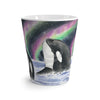 Orca Whales Snooping Northern Lights Watercolor Latte Mug Mug