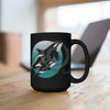 Orca Whales Teal Sun Black Mug 15Oz