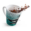 Orca Whales Teal Vintage Map Latte Mug Mug