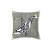 Orca Whales Tribal Tattoo Evergreen Square Pillow Home Decor