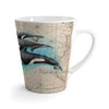 Orca Whales Vintage Grunge Map Latte Mug Mug