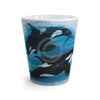 Orca Whales Vintage Map Diving Art Pale Blue Latte Mug Mug
