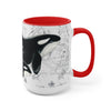 Orca Whales Vintage Map Ink Nautical Art Two-Tone Coffee Mugs 15Oz Mug