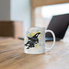 Orca Whales Yellow Blue Ink Splash Mug 11Oz