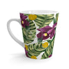 Orchids Tulips Banana Leaf Watercolor White Latte Mug 12Oz Mug