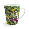 Orchids Tulips Banana Leaf Watercolor White Latte Mug Mug