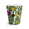 Orchids Tulips Banana Leaf Watercolor White Latte Mug Mug