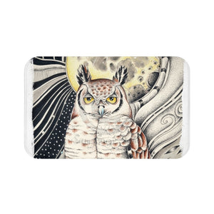 Owl Ink Art Bath Mat Large 34X21 Home Decor