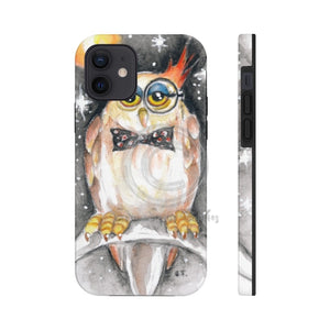 Owl Professor Watercolor Art Case Mate Tough Phone Cases Iphone 12
