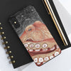 Pale Red Octopus Galaxy Stars Vintage Map Watercolor Art Case Mate Tough Phone Cases