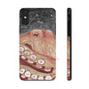 Pale Red Octopus Galaxy Stars Vintage Map Watercolor Art Case Mate Tough Phone Cases Iphone X