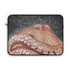 Pale Red Octopus Galaxy Stars Vintage Map Watercolor Art Laptop Sleeve 15