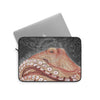 Pale Red Octopus Galaxy Stars Vintage Map Watercolor Art Laptop Sleeve