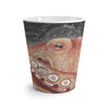 Pale Red Octopus Galaxy Stars Vintage Map Watercolor Art Latte Mug Mug