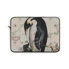 Penguins Vintage Map Watercolor Art Laptop Sleeve 13