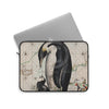 Penguins Vintage Map Watercolor Art Laptop Sleeve