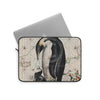 Penguins Vintage Map Watercolor Art Laptop Sleeve