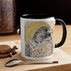 Peregrine Falcon Gold Sun Ink Art Accent Coffee Mug 11Oz