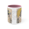 Peregrine Falcon Gold Sun Ink Art Accent Coffee Mug 11Oz Pink /