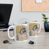 Peregrine Falcon Golden Sun Ink Art Mug 11Oz
