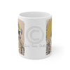 Peregrine Falcon Golden Sun Ink Art Mug 11Oz