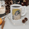 Peregrine Falcon Golden Sun Ink Art Mug 11Oz