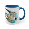 Peregrine Falcon In Flight Art Accent Coffee Mug 11Oz Blue /