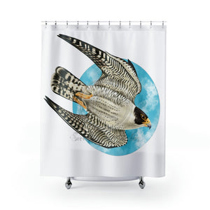 Peregrine Falcon In Flight Art Shower Curtain 71 × 74 Home Decor