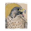 Peregrine Falcon Sun Ink Art Velveteen Plush Blanket 50 × 60 All Over Prints