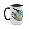 Peregrine In Flight Art Two-Tone Coffee Mugs 15Oz / Black Mug