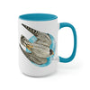 Peregrine In Flight Art Two-Tone Coffee Mugs 15Oz / Light Blue Mug