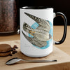 Peregrine In Flight Art Two-Tone Coffee Mugs 15Oz Mug