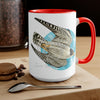 Peregrine In Flight Art Two-Tone Coffee Mugs 15Oz Mug