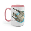 Peregrine In Flight Art Two-Tone Coffee Mugs 15Oz / Pink Mug