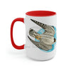Peregrine In Flight Art Two-Tone Coffee Mugs 15Oz / Red Mug