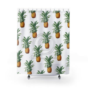 Pineapple Vintage Shower Curtain 71 × 74 Home Decor