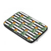 Pineapples And Dark Grey Stripes Chic Laptop Sleeve