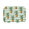 Pineapples And Green Stripes Chic Bath Mat Small 24X17 Home Decor