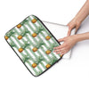 Pineapples And Green Stripes Chic Laptop Sleeve