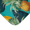 Pineapples And Lemons Teal Bath Mat Home Decor